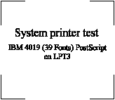 Example of Printer Test